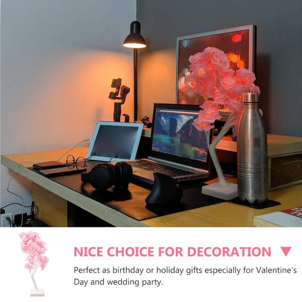 Lampe de Table fleur avec LED – مصباح طاولة زهور  - Décoration - صورة 6
