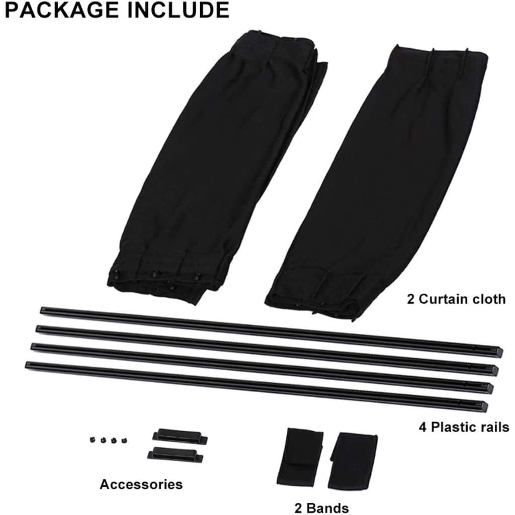 2Pcs Rideau glissé de fenêtre Protection UV pour Voiture  – ستار نوافذ جانبية في السيارة - Accessoires Auto/Moto - صورة 4