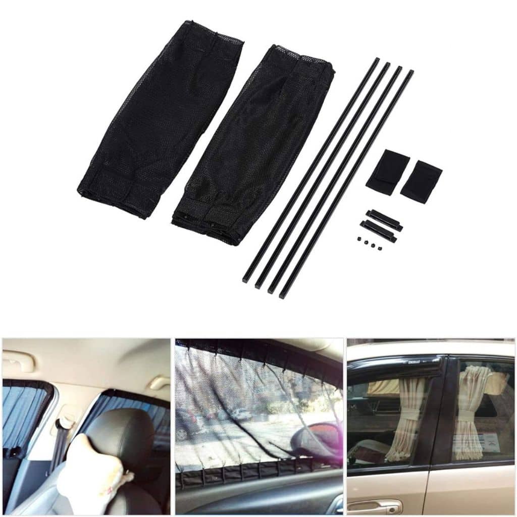 2Pcs Rideau glissé de fenêtre Protection UV pour Voiture  – ستار نوافذ جانبية في السيارة - Accessoires Auto/Moto - صورة 6