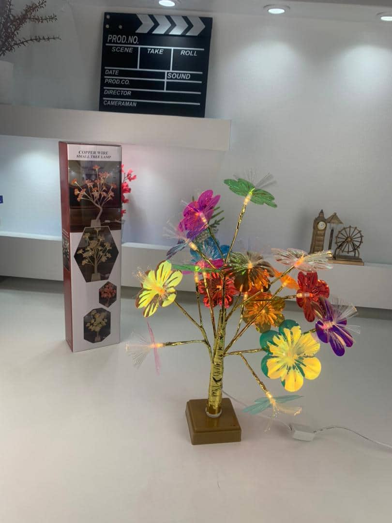Lampe de Table Fleurs Colorés avec LED – مصباح طاولة للديكور - Décoration - صورة 6
