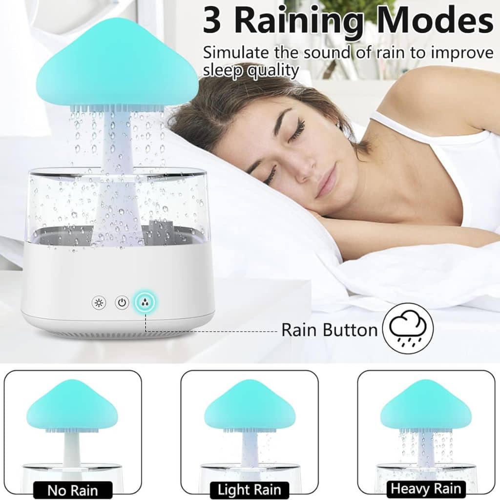 Diffuseur d'Huiles Essentielles Nuage Pluie 300ml et Bluetooth Speaker –  معطر بشكل غيمة ممطرة و مكبر صوت بلوتوث - Électronique - صورة 9