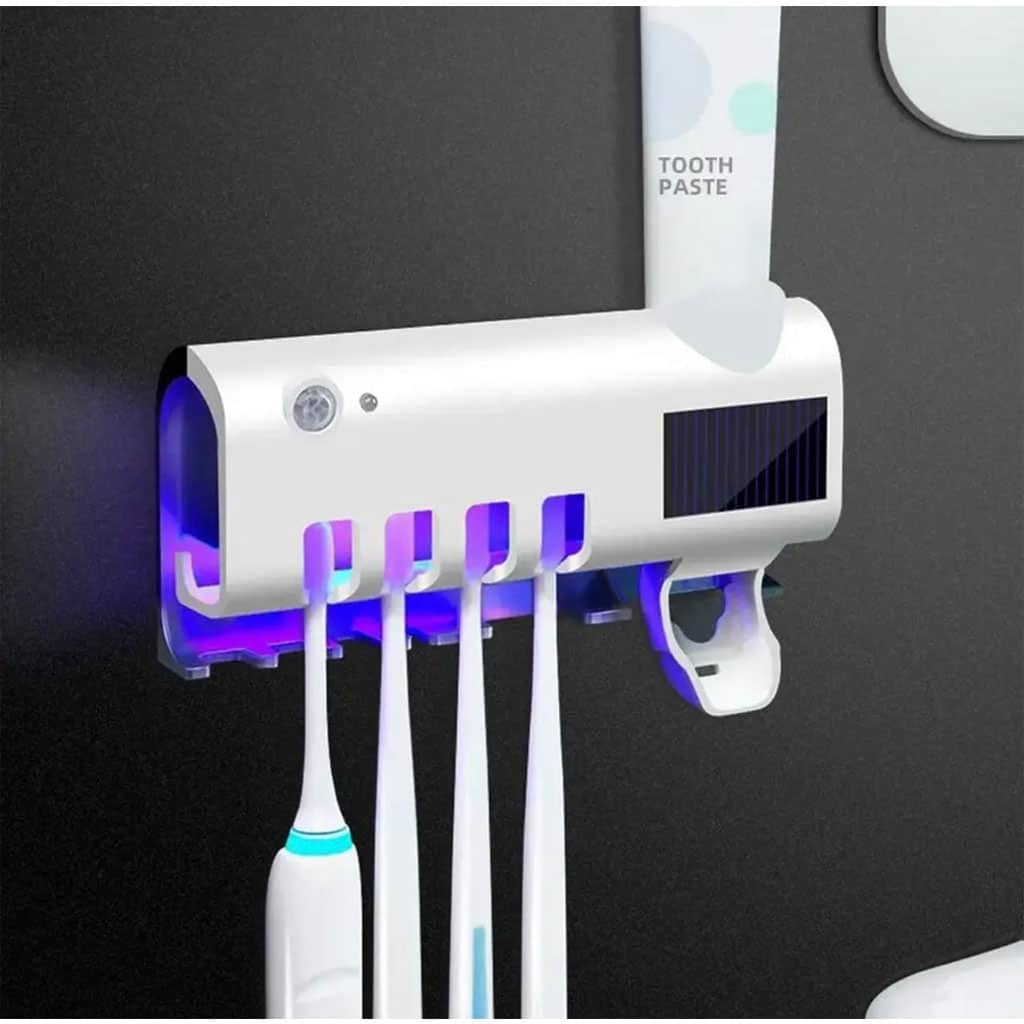 Support de Brosse à Dents UV avec Distributeur Dentifrice - Maison - صورة 2