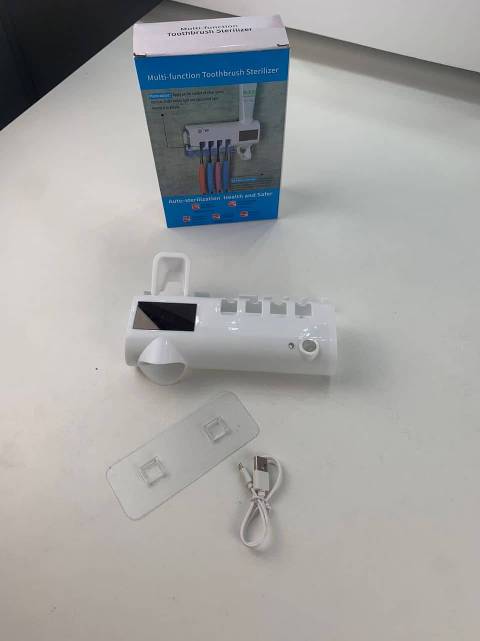 Support de Brosse à Dents UV avec Distributeur Dentifrice - Maison - صورة 9