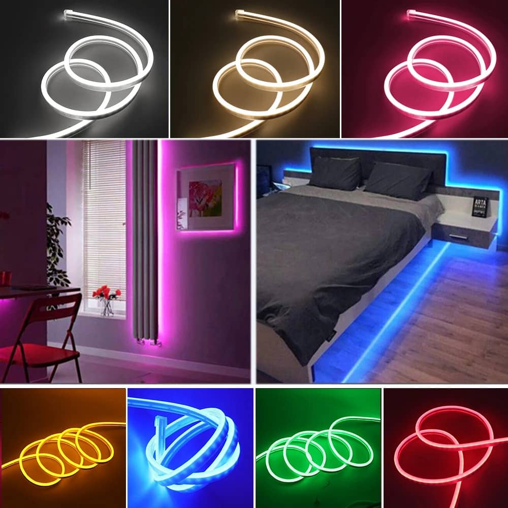 Strip LED 5M Multicolor Effet Neon - شريط إضاءة ملون - Électronique - صورة 4