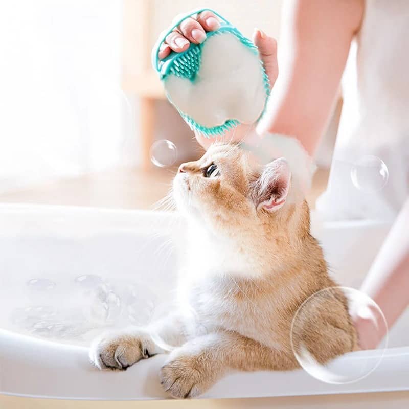 Brosse de Nettoyage et Distributeur De Shampoing en Silicone – فرشاة الحمام من السيليكون - Divers - صورة 2