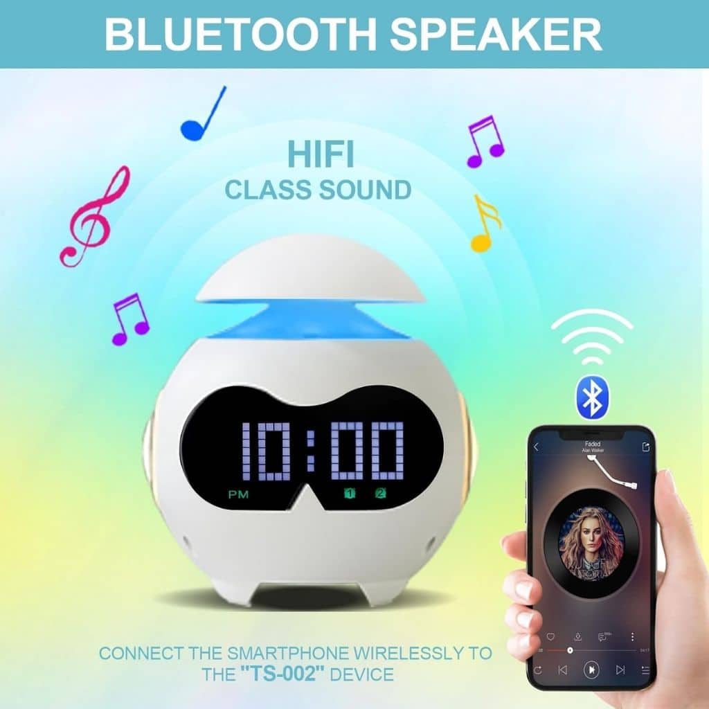 Réveil Émotionnel avec Veilleuse et Haut-Parleur Bluetooth – منبه مع ضوء ليلي ومكبر صوت بلوتوث - Électronique - صورة 3