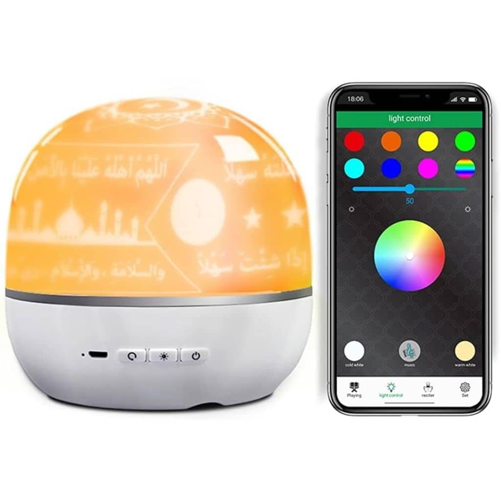 Lampe de Projection Rotative avec Haut-Parleur du Coran – مصباح إسقاط مع مكبر صوت للقرآن - Électronique - صورة 4