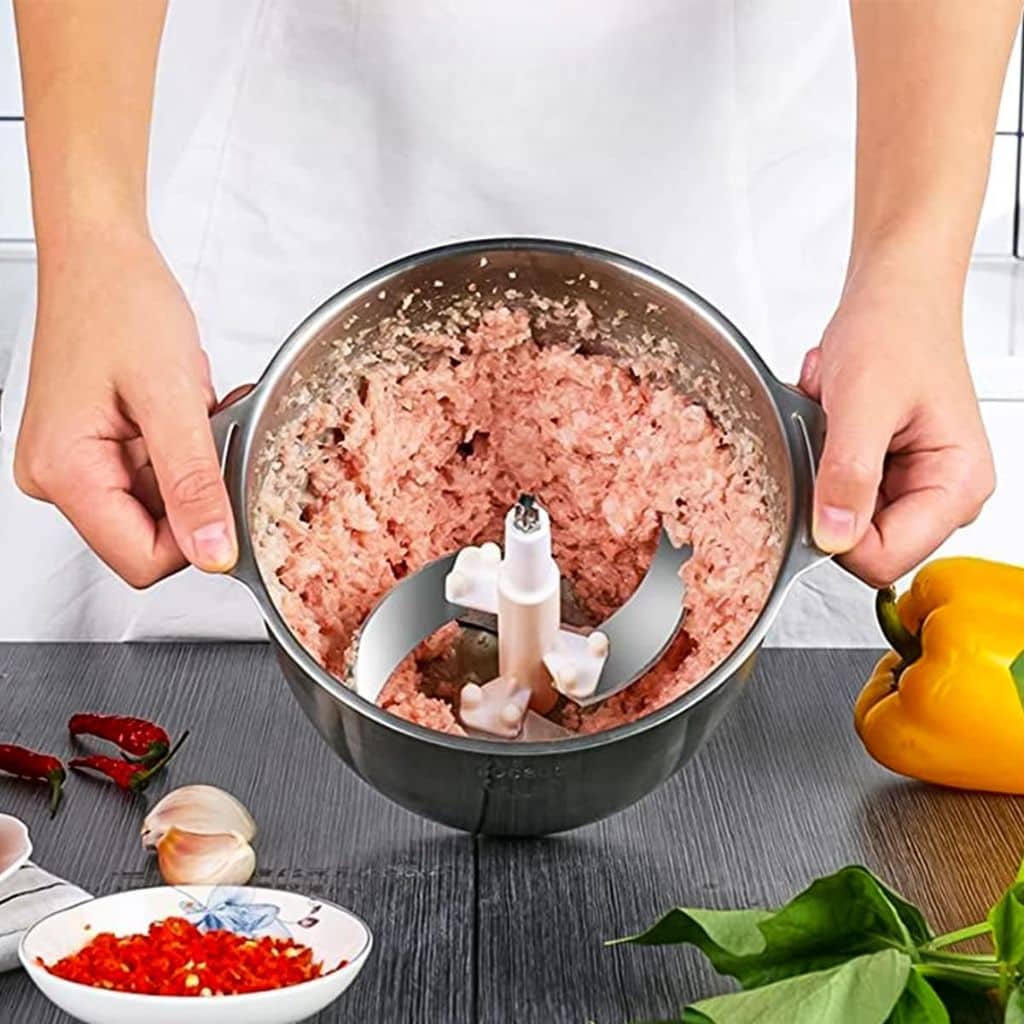 Hachoir à Viande Multifonction en Acier Inoxydable 300W/2L – مفرمة لحم متعددة الوظائف من الفولاذ المقاوم للصدأ - Cuisine - صورة 6