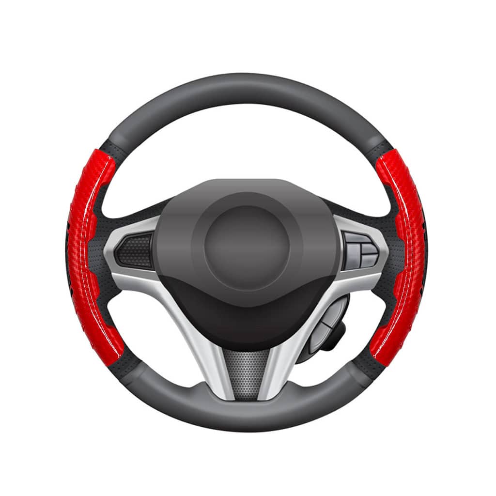 Couvre Volant Universel en Carbon Fiber 2Pcs - Accessoires Auto/Moto - صورة 2