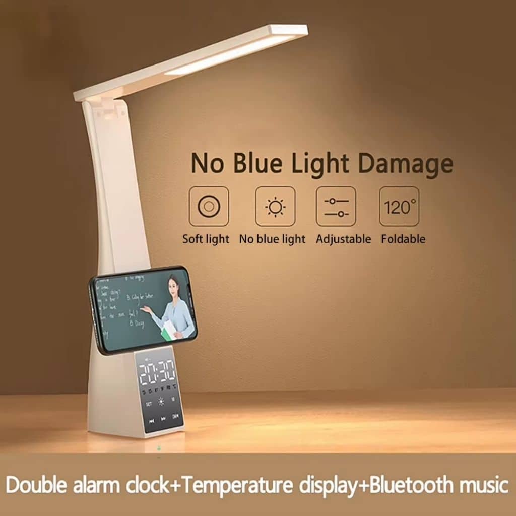 4en1 Lampe de Bureau LED et Haut-Parleur Bluetooth  – مصباح مكتب و مكبر صوت - Électronique - صورة 5