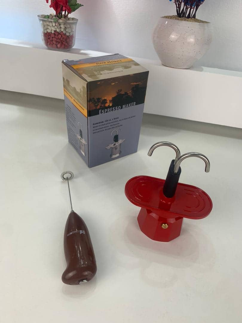 Cafetière 2 Tasses avec 2 Fontaines + Mousseur Électrique à Café – ماكينة تحضير القهوة 2 أكواب مع نافورتين + خلاط كهربائي للقهوة - Cuisine - صورة 8