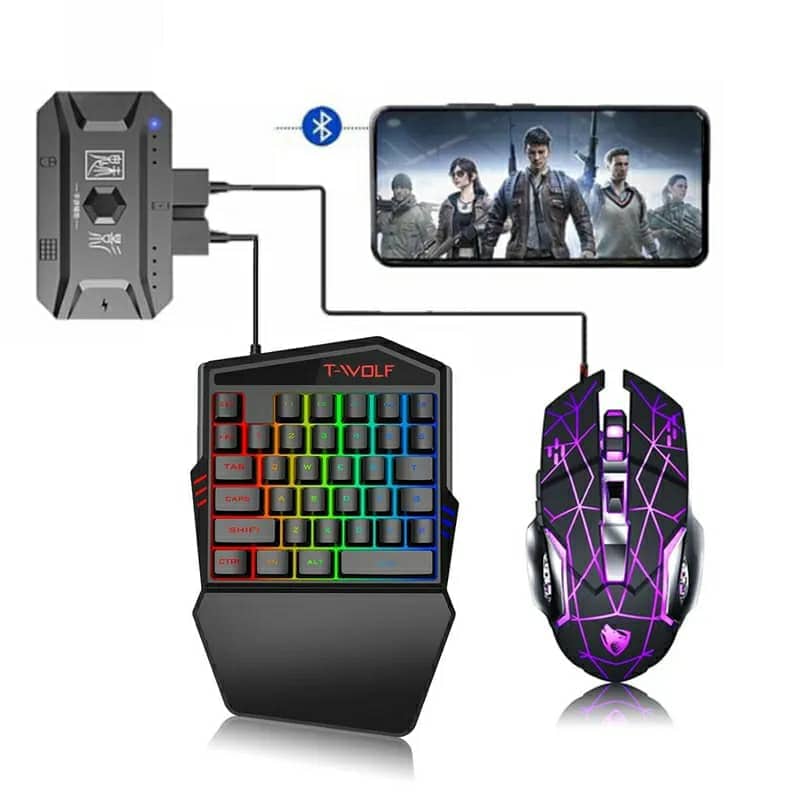 Mix Pro Clavier Souris 4en1 Pour smartphone Gaming PUBG-Fortnite - Électronique - صورة 2