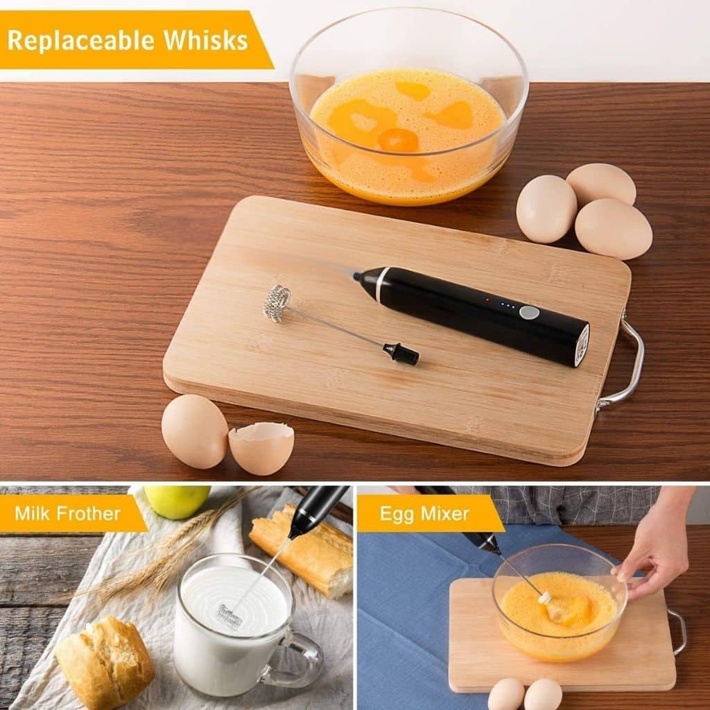 Mousseur à Lait 3 Vitesses Électrique Rechargeable – جهاز صنع رغوة الحليب الكهربائي القابل لإعادة الشحن - Cuisine - صورة 6