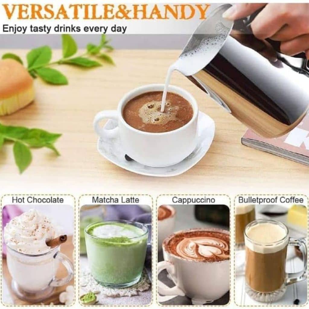 Mousseur à Lait 3 Vitesses Électrique Rechargeable – جهاز صنع رغوة الحليب الكهربائي القابل لإعادة الشحن - Cuisine - صورة 7