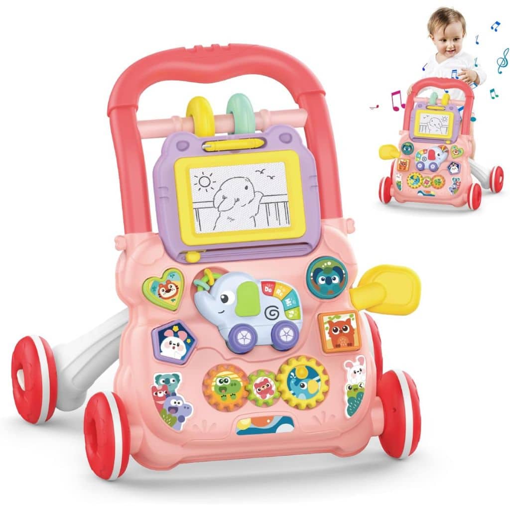 Trotteur Éducatif 2 en 1 avec Tableau de Dessin et Panneau Musical pour Bébé – مشاية تعليمية 2 في 1 مع لوحة رسم ولوحة موسيقية للأطفال - Jouet & Gaming - صورة 5