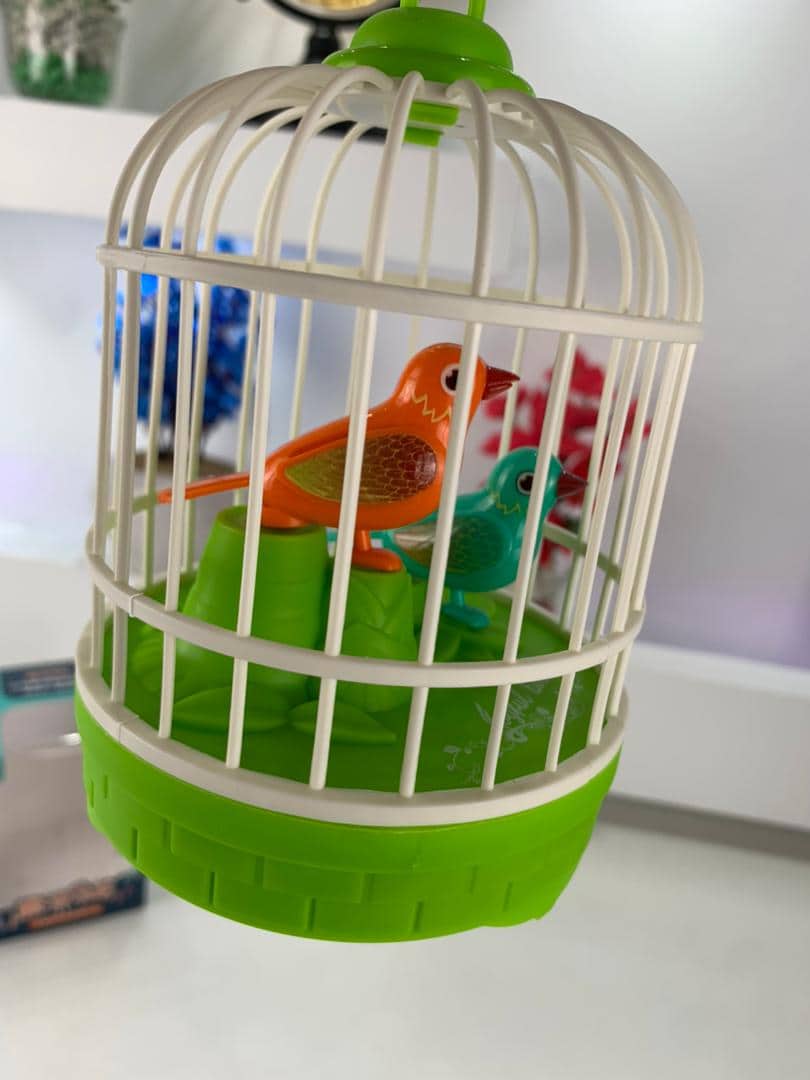 Jouet Électrique de Simulation de Cage à Oiseaux avec Contrôle Sonore – لعبة قفص الطيور المكررة للكلام - Jouet & Gaming - صورة 8
