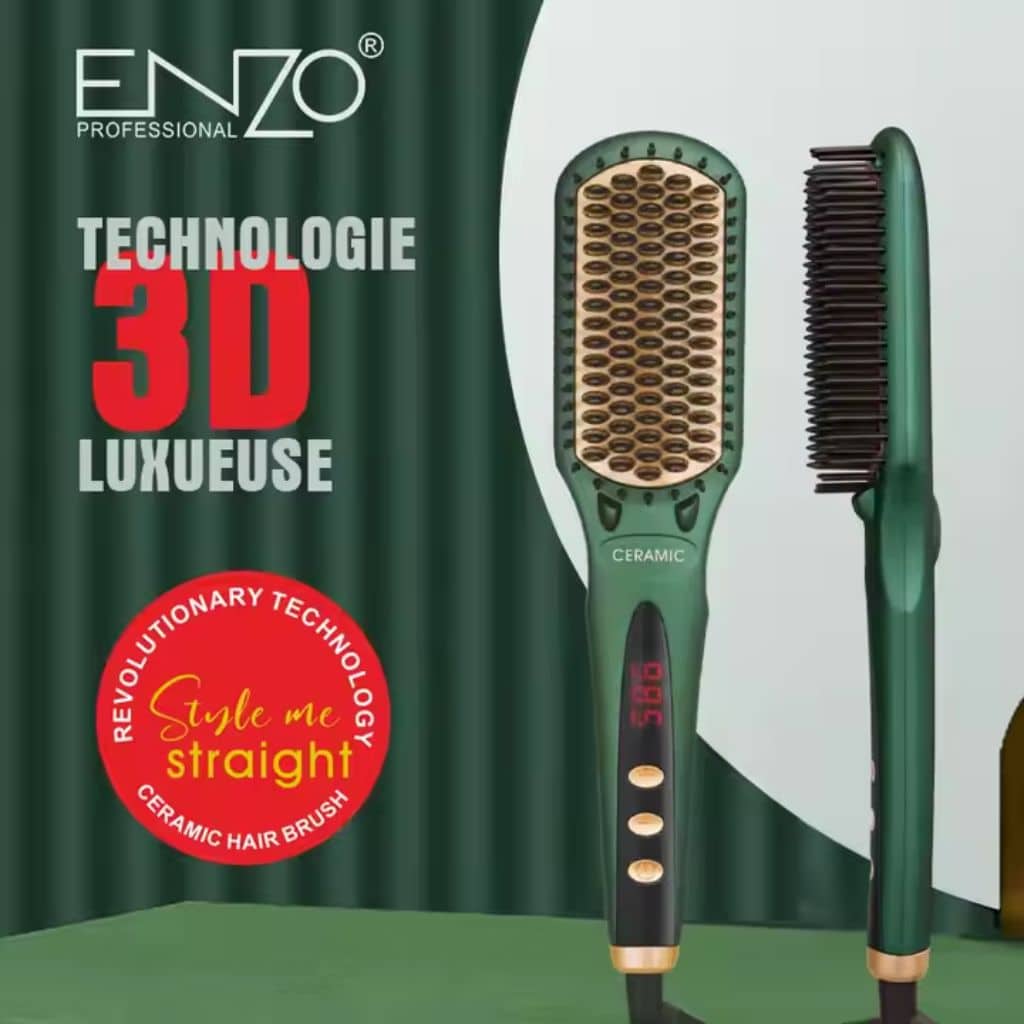 Brosse Lissante ENZO Haute Performance et Technologie Avancée – فرشاة الشعر - Soins et Beauté - صورة 2