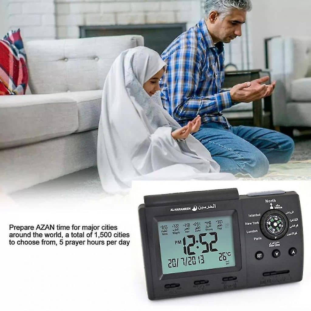 Horloge Numérique Islamique Al-Harameen avec Adhan – ساعة أذان رقمية إسلامية من الحرمين - Électronique - صورة 8