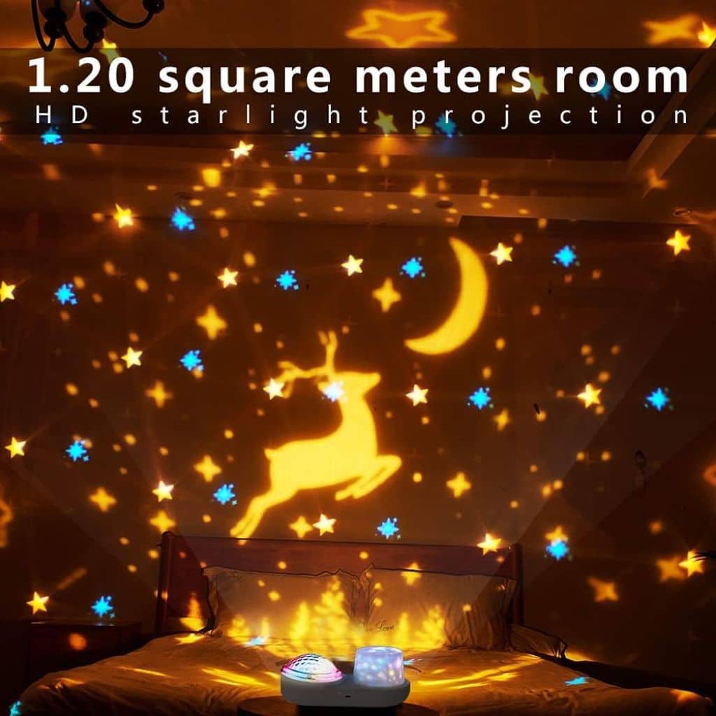 Projecteur de ciel étoilé pour enfants 2en1 - جهاز عرض ضوء ليلي بتصميم سماء النجوم للاطفال - Décoration - صورة 10