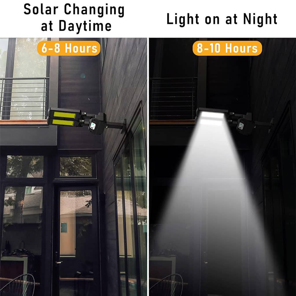 Lampadaires solaires d'extérieur 200 LED avec télécommande et détecteur de mouvement - مصباح بالطاقة الشمسية - Électronique - صورة 6