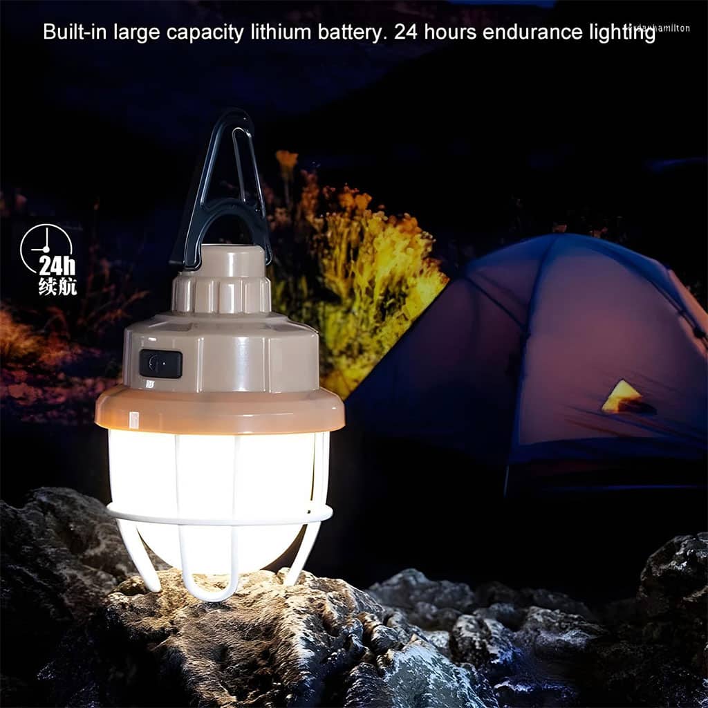Lanterne Portable Rotative à 360° – فانوس محمول دوار - Camping et Randonnée - صورة 5