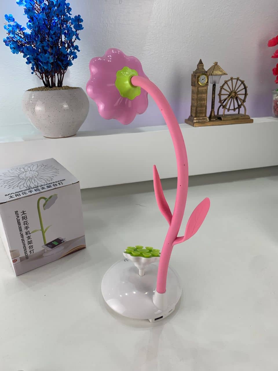 Lampe de Bureau Tournesol avec Support pour Téléphone Portable – مصباح مكتبي مع حامل للهاتف المحمول - Électronique - صورة 9