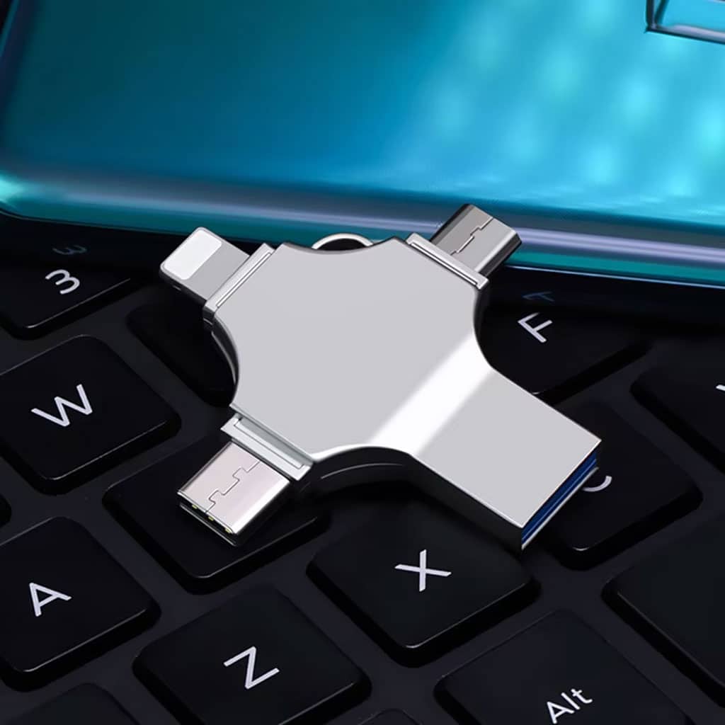 Clé USB 256GB i-Flash - 4 en 1 (Lightning + Micro + USB et Type-C Ports ) - Électronique - صورة 4