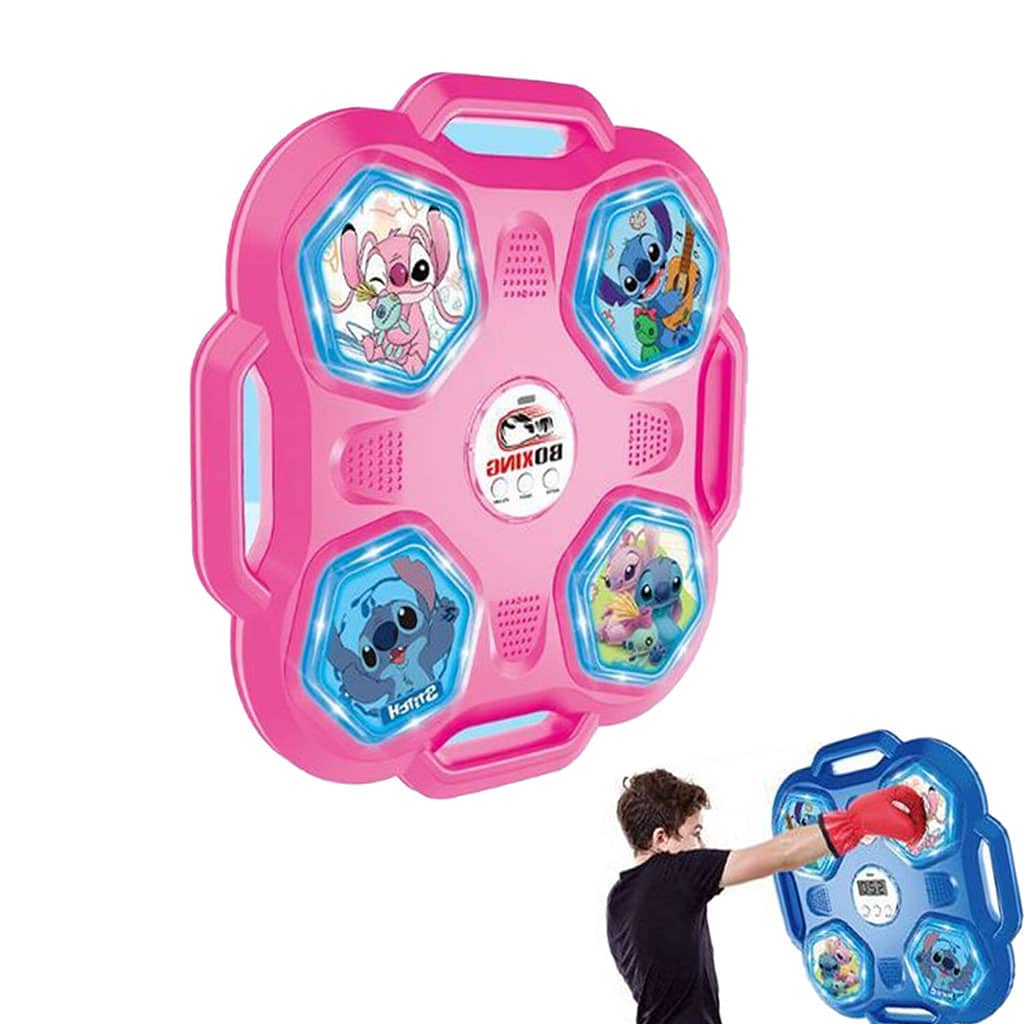 Machine de Boxe Stitch Musicale Rose – آلة الملاكمة الموسيقية للأطفال - Jouet & Gaming - صورة 3