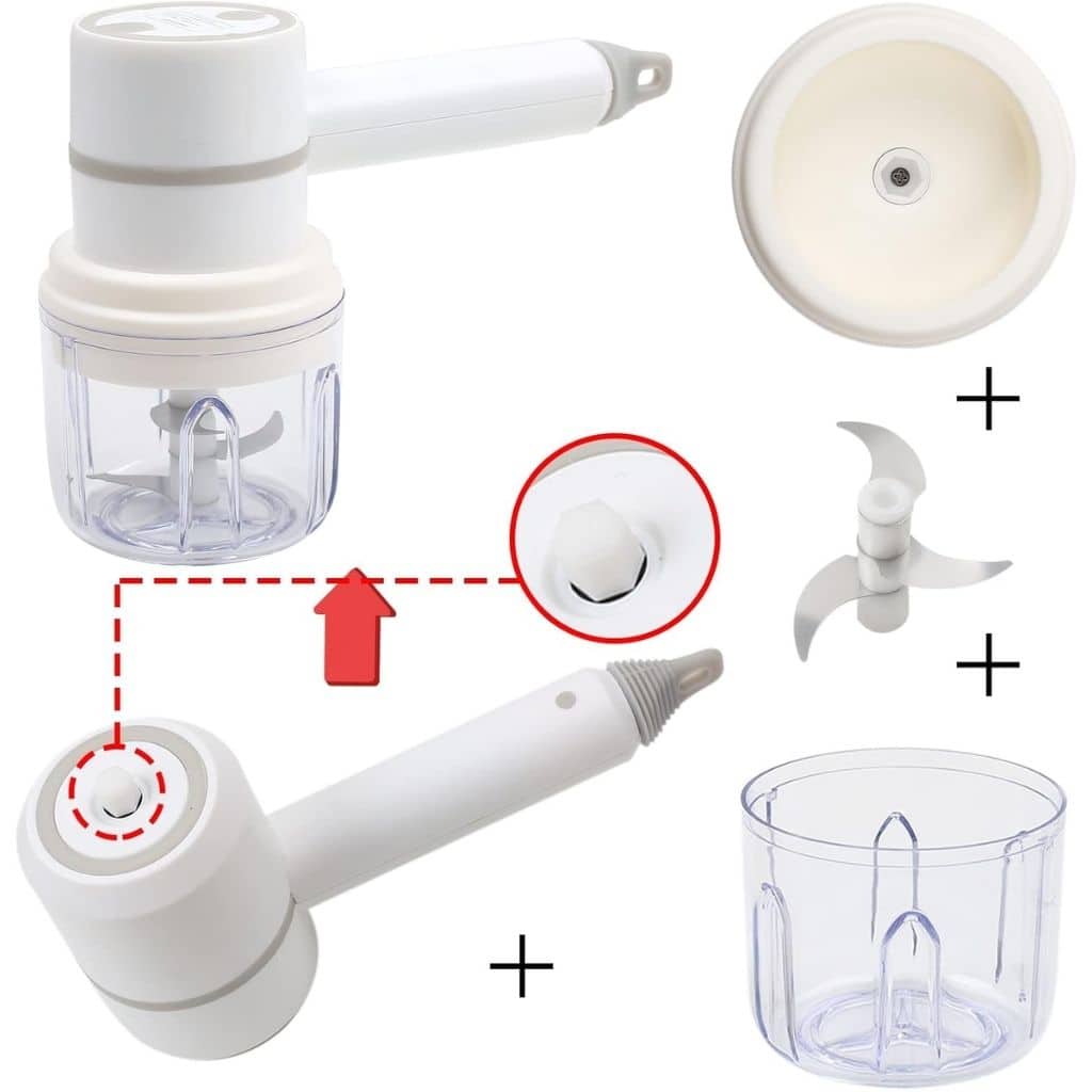 Hachoir Électrique Sans Fil 6-en-1 – مفرمة كهربائية لاسلكية متعددة الوظائف - Cuisine - صورة 4