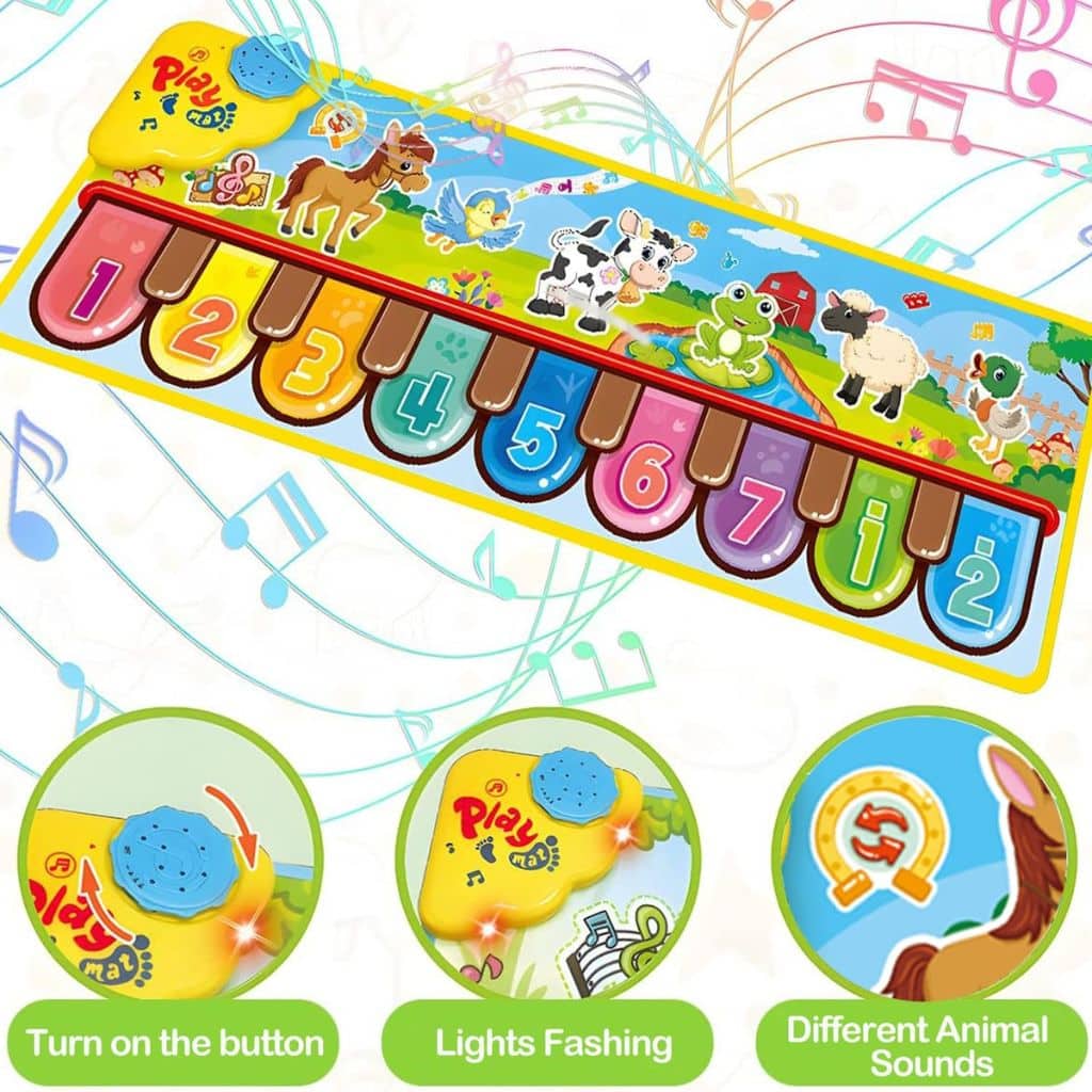 Tapis de Piano Musical pour Enfants 3-6 Ans – حصيرة بيانو موسيقية للأطفال - Jouet & Gaming - صورة 7