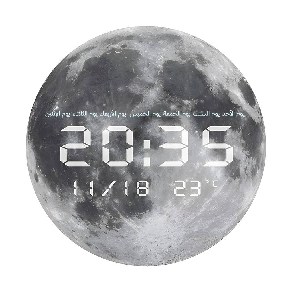 Horloge Murale Moon Numérique LED 13 Pouces – ساعة حائط رقمية - Électronique - صورة 2