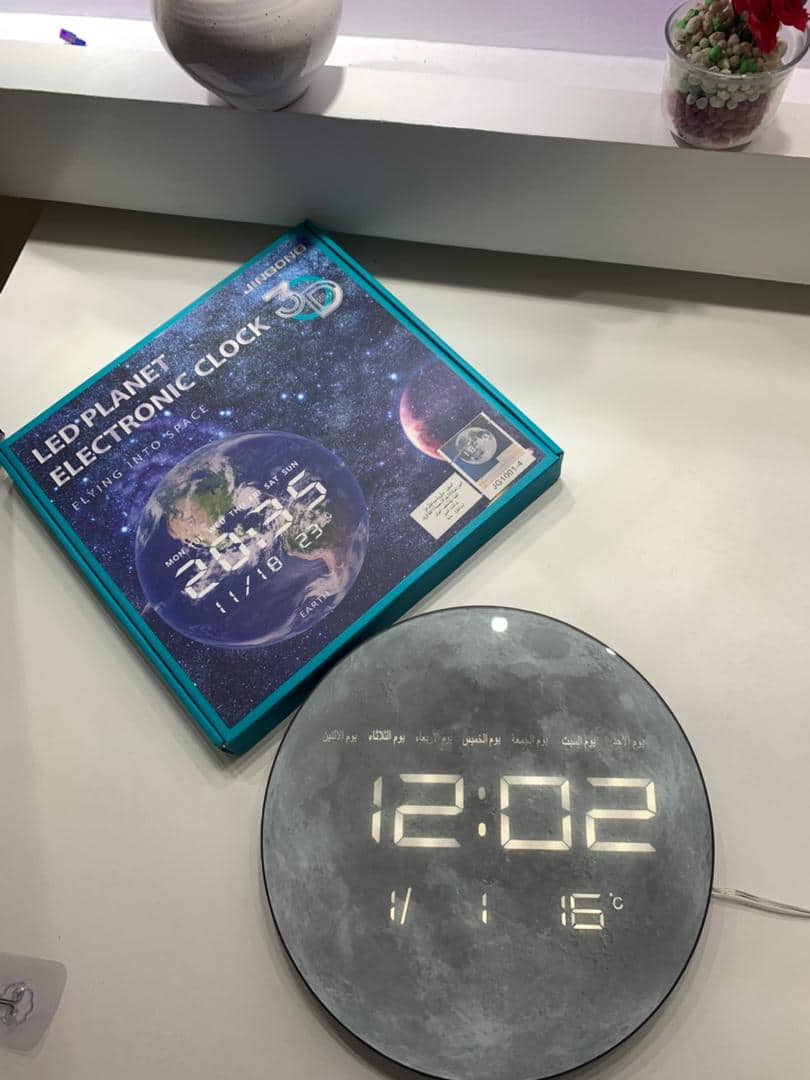 Horloge Murale Moon Numérique LED 13 Pouces – ساعة حائط رقمية - Électronique - صورة 8