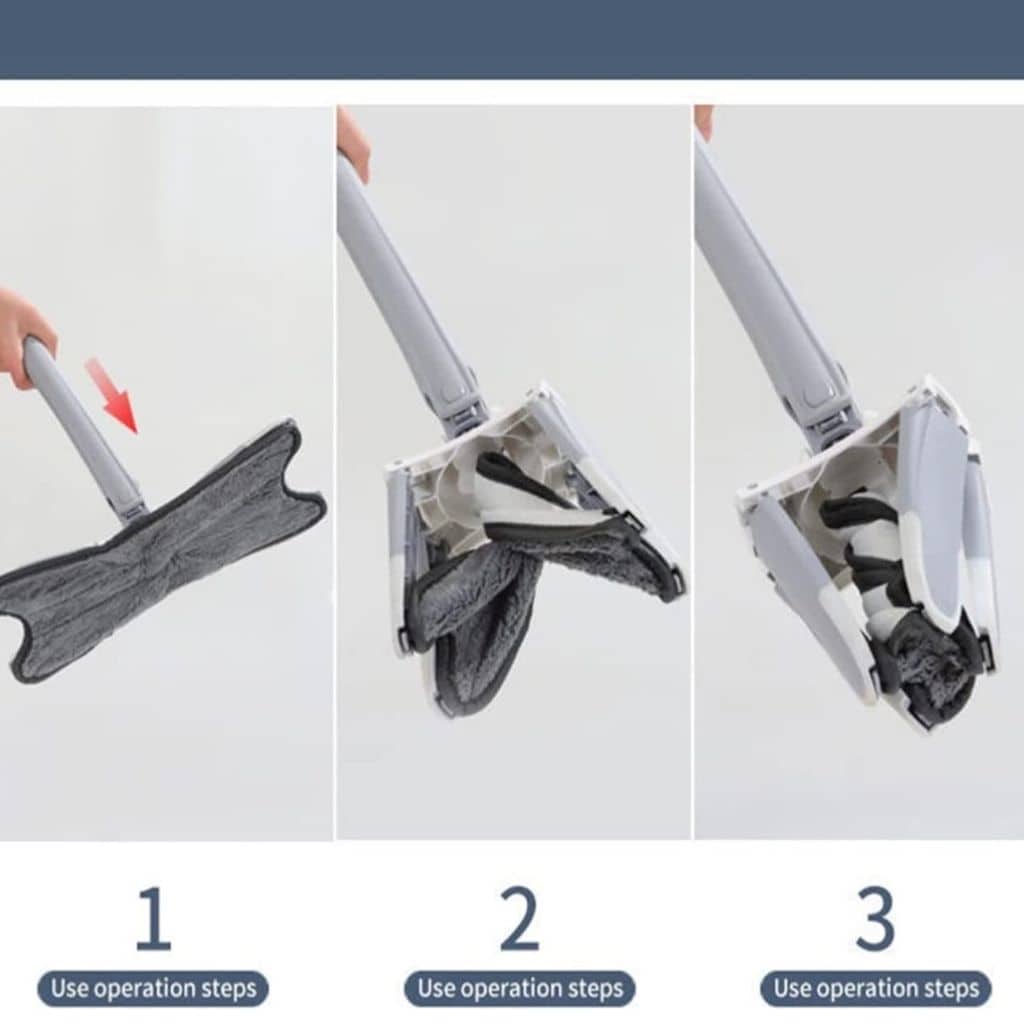 Serpillière Papillon Rotative en Microfibre Type X – ممسحة دوارة من الألياف الدقيقة - Maison - صورة 4