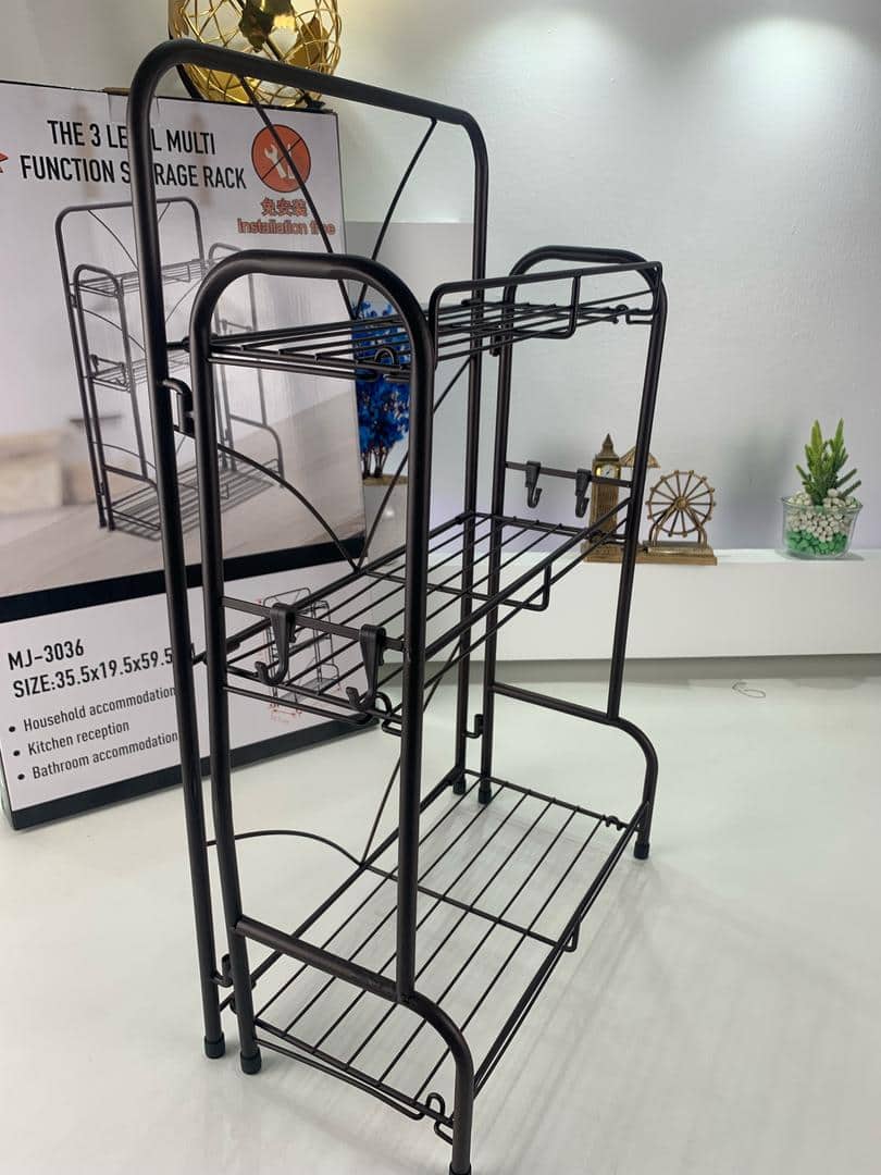 Étagère de Rangement à 3 Niveaux 59x19x35cm – وحدة رفوف تخزين بثلاث طبقات - Cuisine - صورة 10