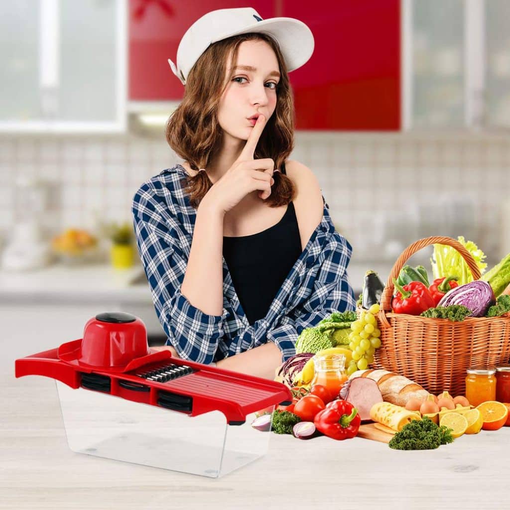 Mandoline Coupe-Légumes 10 en 1 – قطاعة خضروات  - Cuisine - صورة 6