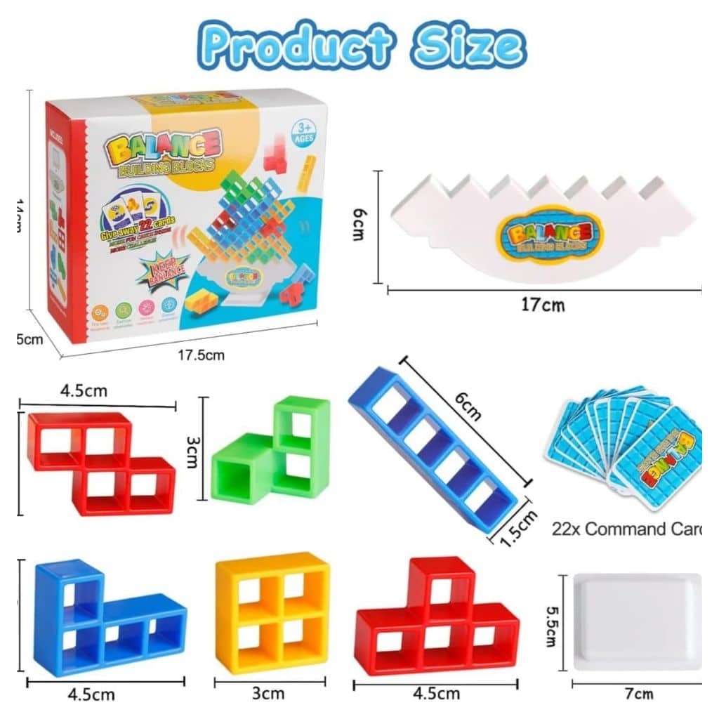 Jeu d'Équilibre Tetra Tower Balance Building Blocks – لعبة توازن  - Jouet & Gaming - صورة 5
