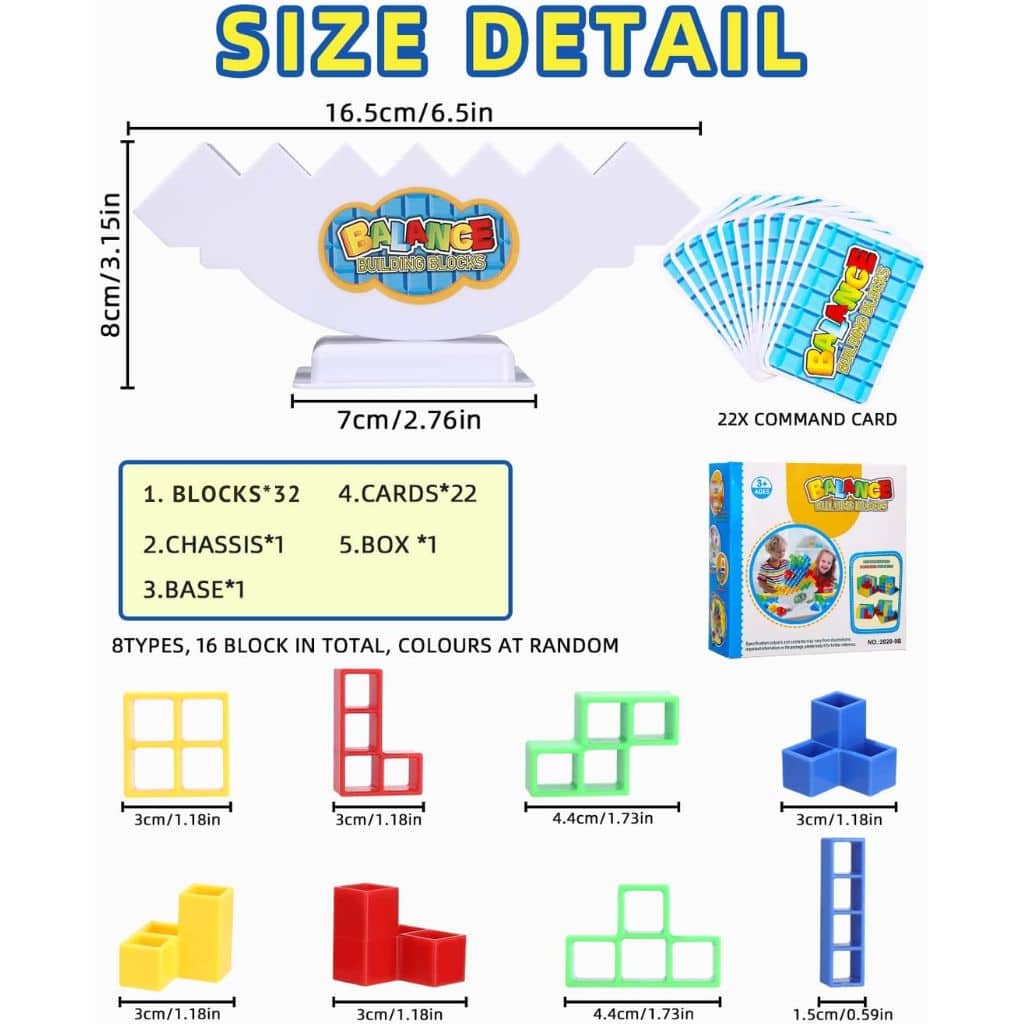 Jeu d'Équilibre Tetra Tower Balance Building Blocks – لعبة توازن  - Jouet & Gaming - صورة 9