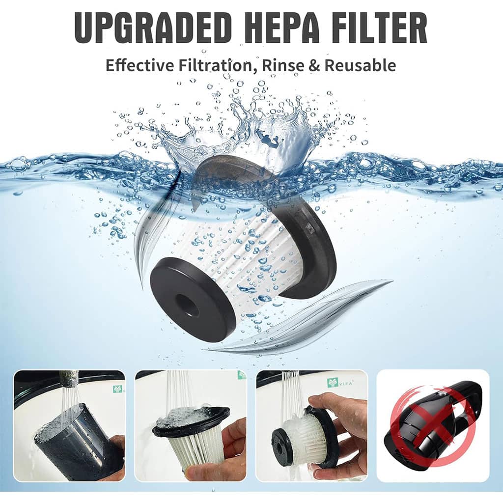Aspirateur de voiture sans fil 10000PA Rechargeable – مكنسة كهربائية لاسلكية - Accessoires Auto/Moto - صورة 6