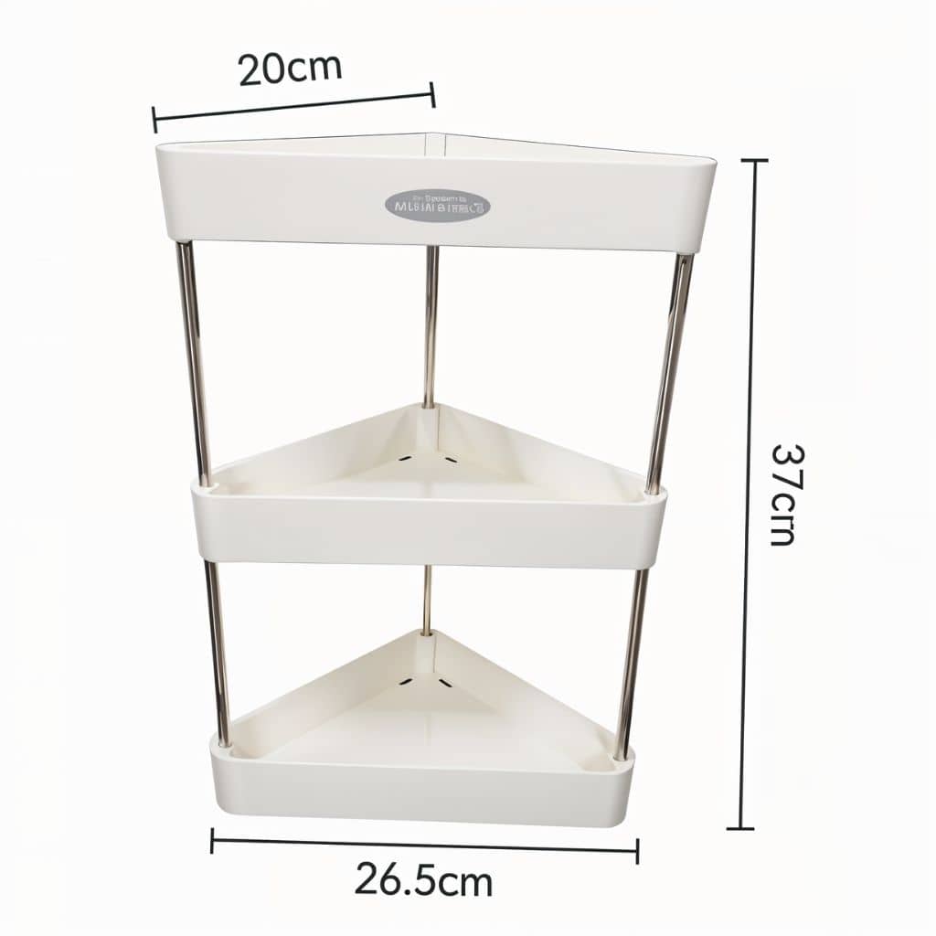 Étagère d'Angle de Rangement Multifonctionnelle 3 Tier – رف زاوية للتخزين متعدد الوظائف - Cuisine - صورة 2