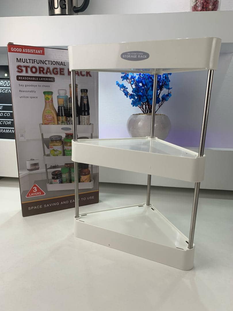 Étagère d'Angle de Rangement Multifonctionnelle 3 Tier – رف زاوية للتخزين متعدد الوظائف - Cuisine - صورة 7