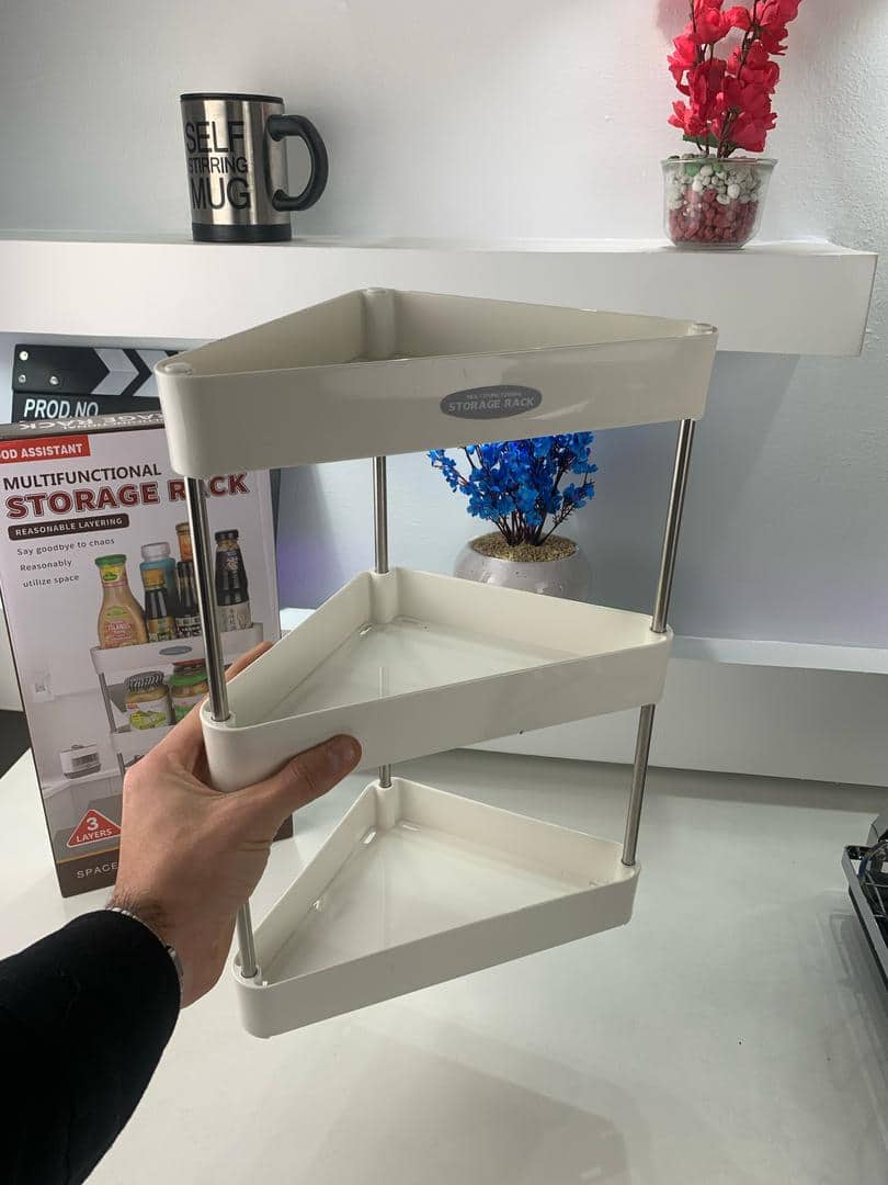 Étagère d'Angle de Rangement Multifonctionnelle 3 Tier – رف زاوية للتخزين متعدد الوظائف - Cuisine - صورة 10