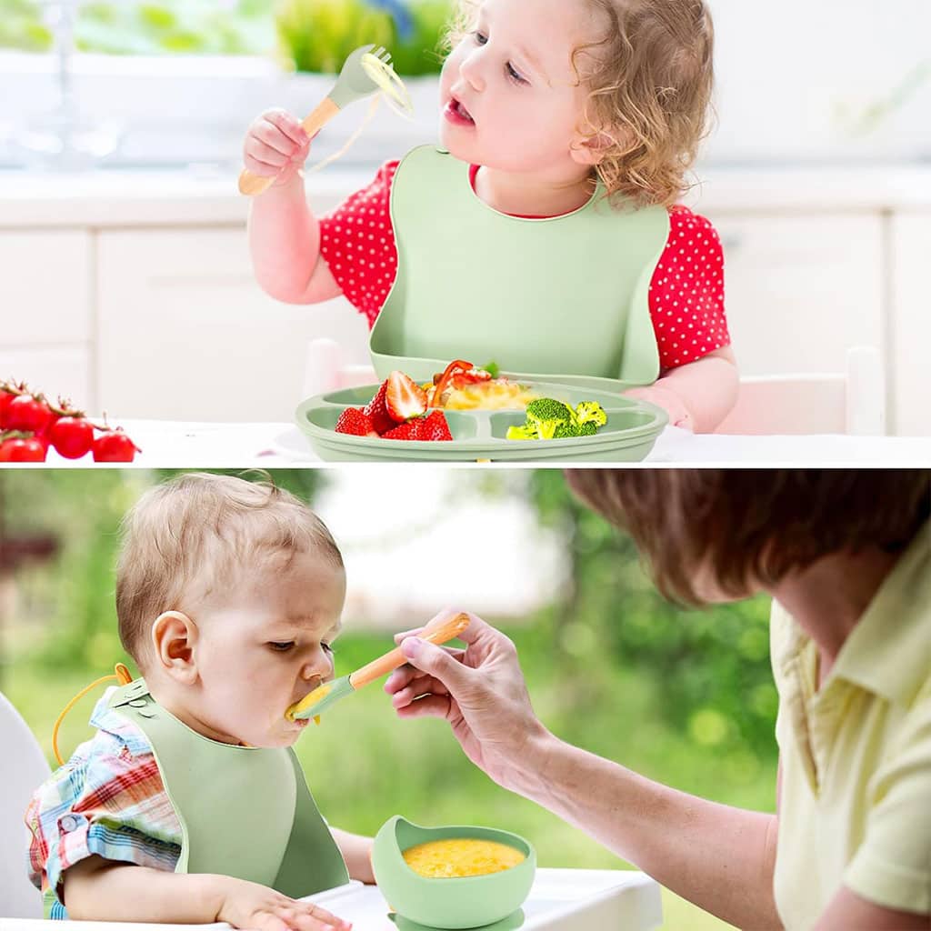 Lot de 6 accessoires d’alimentation en silicone pour bébé – طقم تغذية للأطفال - Maternité - صورة 4