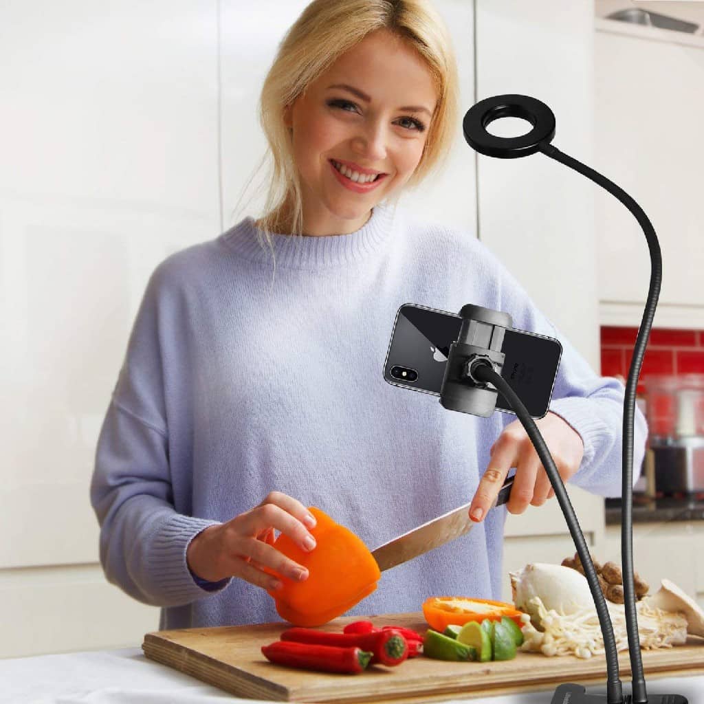 Studio Professional Live Stream Selfie Light Set – عدة التصوير الإحترافيةمع حلقة ضوئية - Électronique - صورة 5