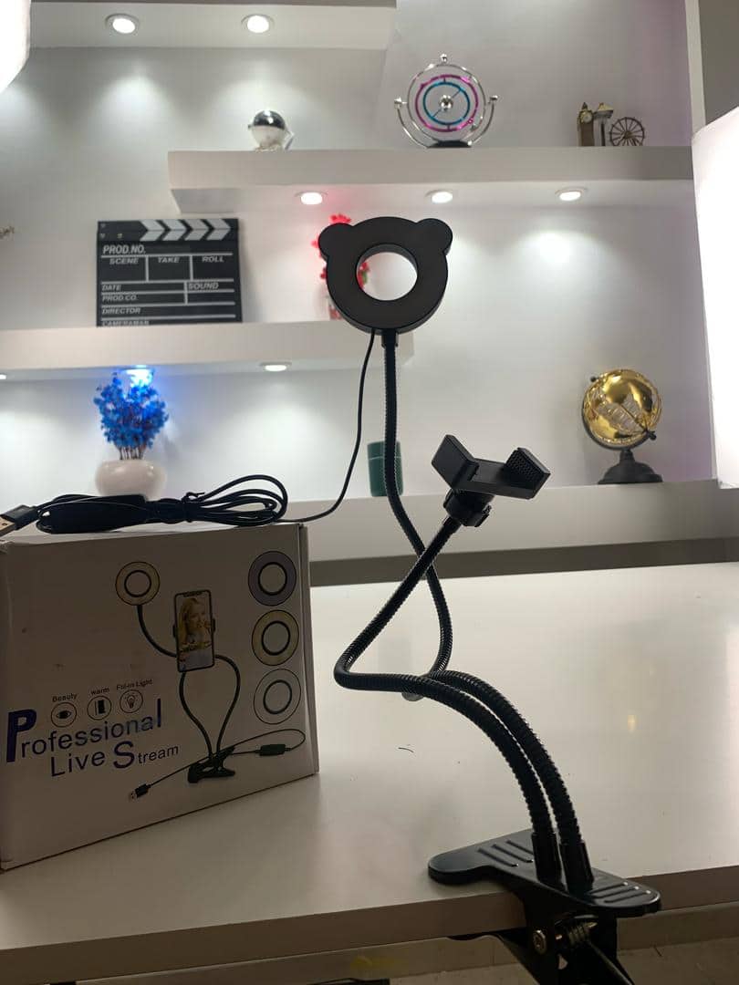 Studio Professional Live Stream Selfie Light Set – عدة التصوير الإحترافيةمع حلقة ضوئية - Électronique - صورة 7
