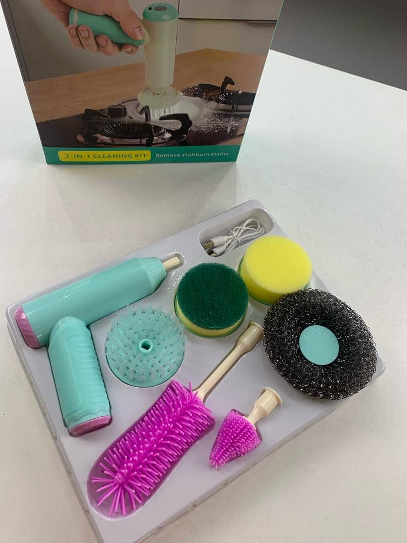 Brosse de Nettoyage Électrique Sans Fil 7en1 – فرشات تنظيف متعددة الرؤوس - Cuisine - صورة 5