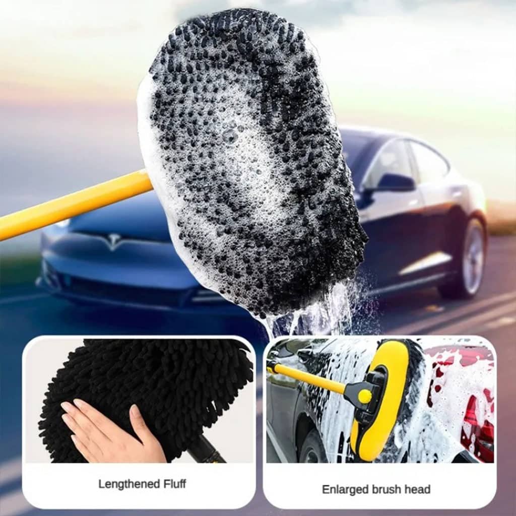 Brosse de lavage de voiture en Microfibre avec poignées extensibles – ممسحة سيارات - Accessoires Auto/Moto - صورة 3