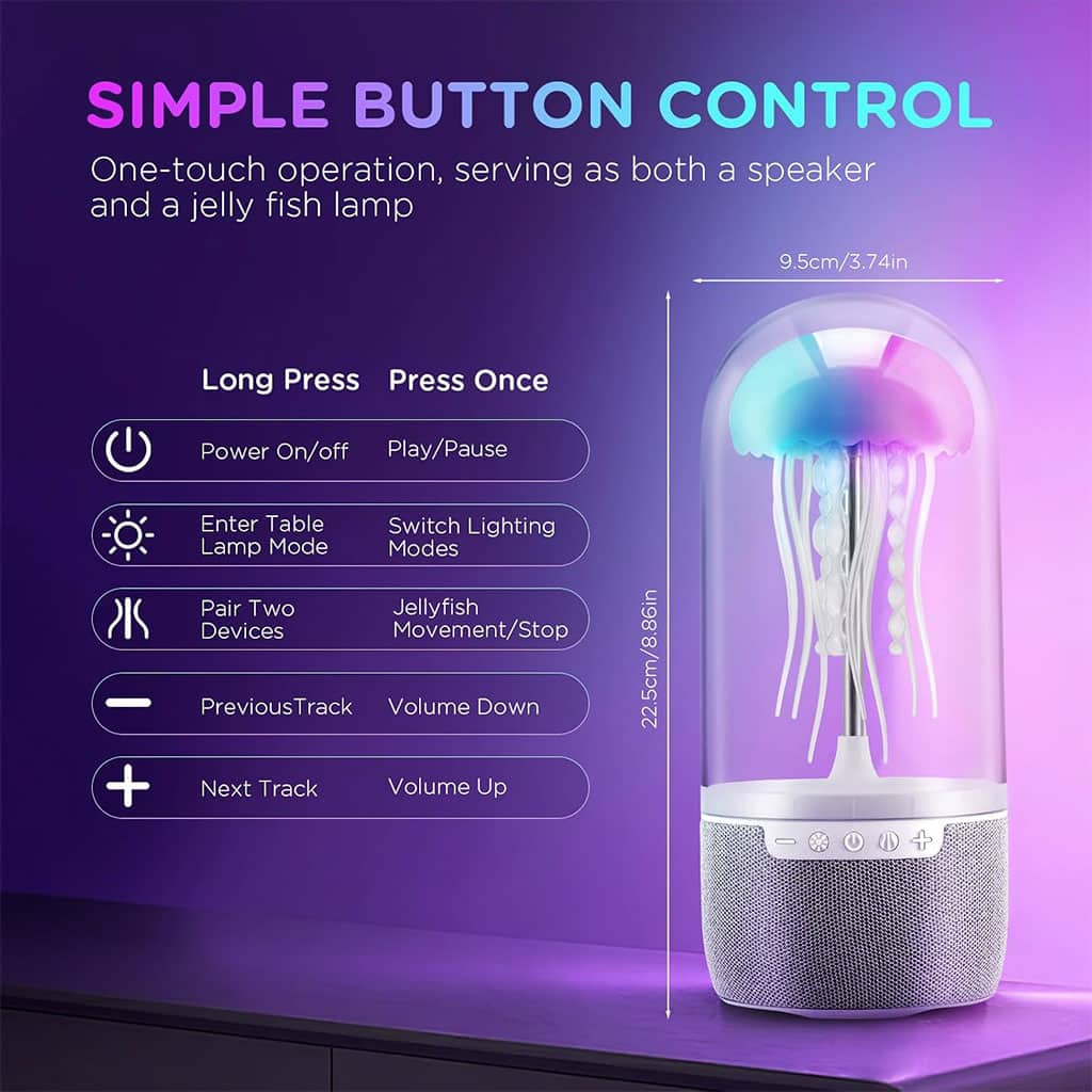 Lampe Méduse Atmosphérique avec Haut-Parleur – مصباح على شكل قنديل البحر - Électronique - صورة 6