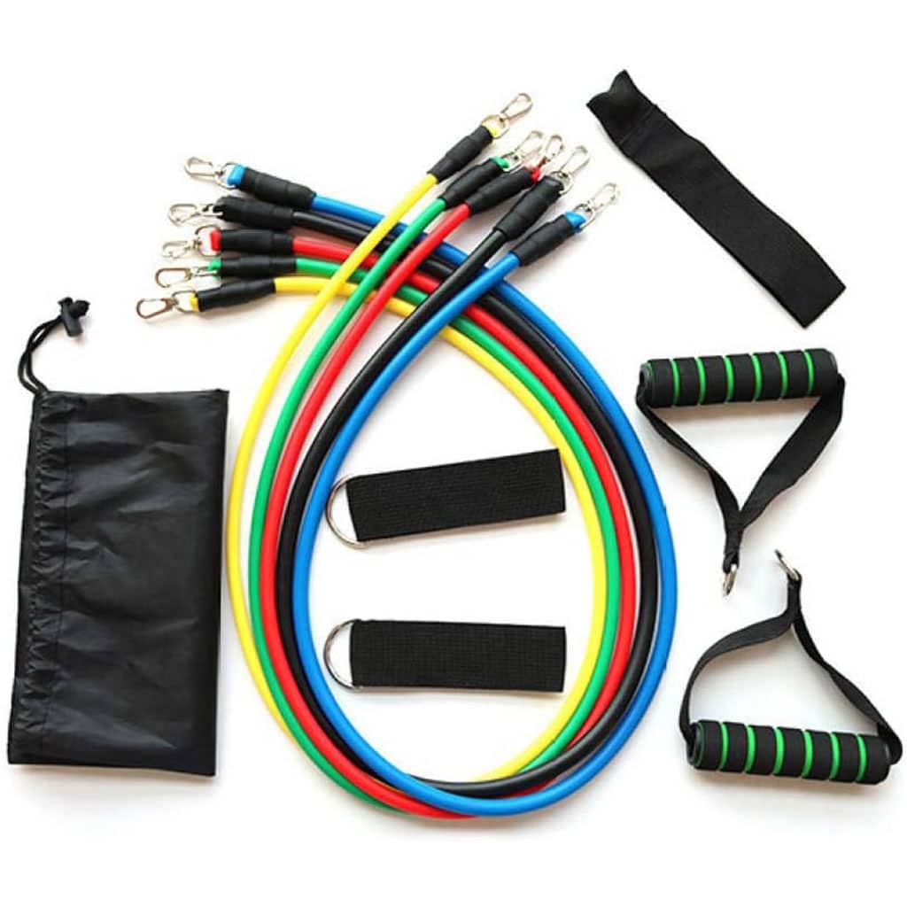 Cordes élastiques de musculation Ensemble de bandes pour sport 11Pcs (5Kg-45Kg) – طقم التدريب المنزلي - Sport - صورة 2