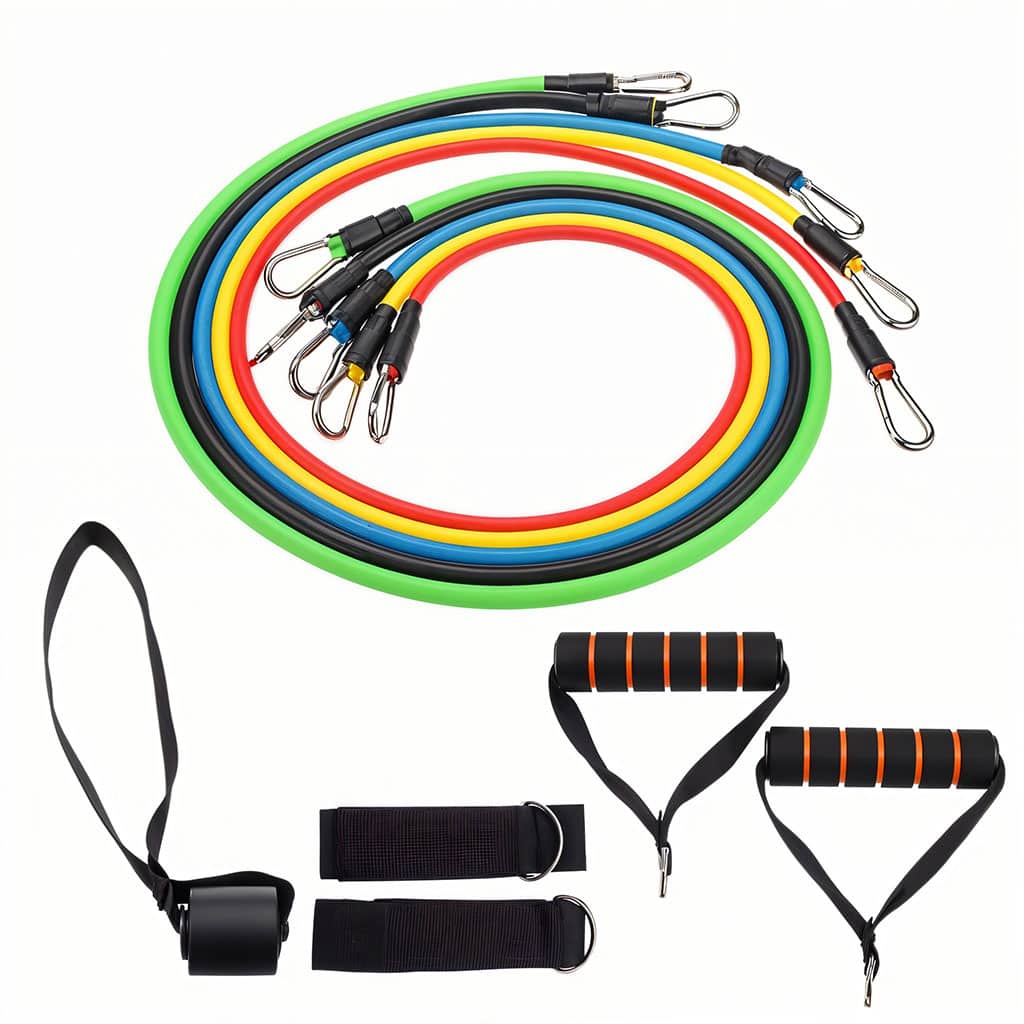 Cordes élastiques de musculation Ensemble de bandes pour sport 11Pcs (5Kg-45Kg) – طقم التدريب المنزلي - Sport - صورة 3