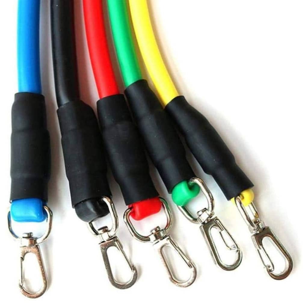 Cordes élastiques de musculation Ensemble de bandes pour sport 11Pcs (5Kg-45Kg) – طقم التدريب المنزلي - Sport - صورة 4